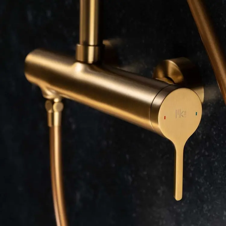 Colonna Doccia Monocomando - Mirtak - Oro Satinato PVD - Linea Era - immagine 3