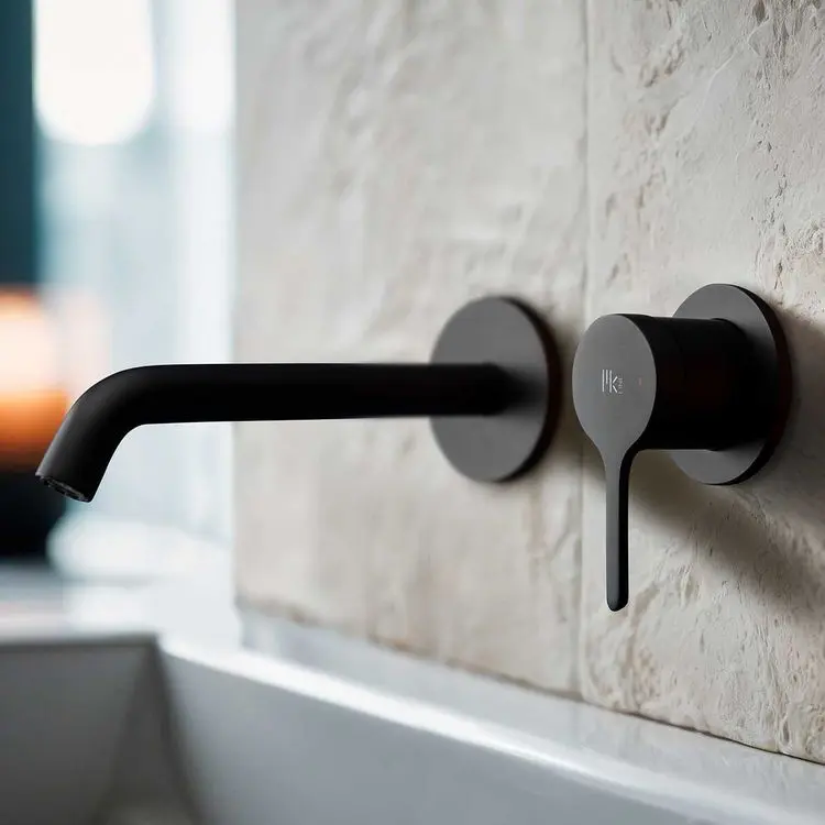 Miscelatore Lavabo Ad Incasso - Mirtak - Nero Opaco - Linea Era - immagine 2