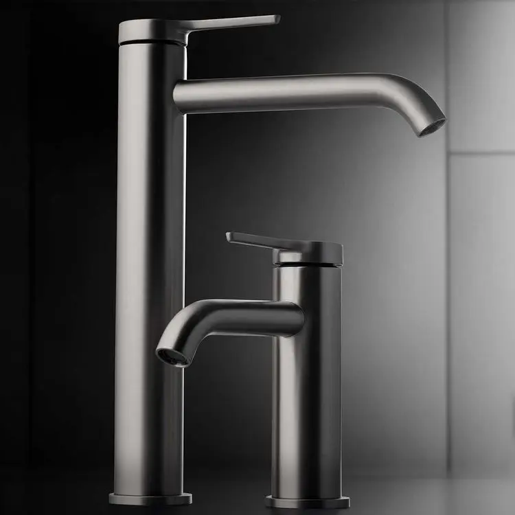 Miscelatore Lavabo Alto - Mirtak - Nickel Satinato PVD - Linea Era - immagine 2