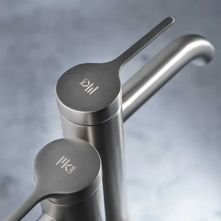 Miscelatore Lavabo Monocomando - Mirtak - Nickel Satinato PVD - Linea Era - immagine 3