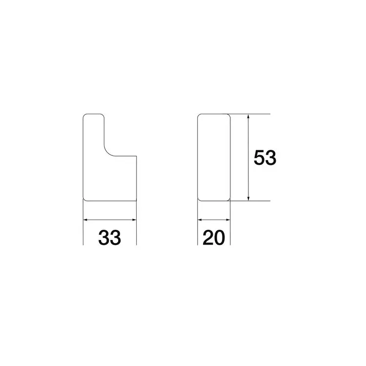 Gancio/Appendino Per Asciugamano - Mirtak - Oro Satinato PVD - Linea Decua - immagine 3