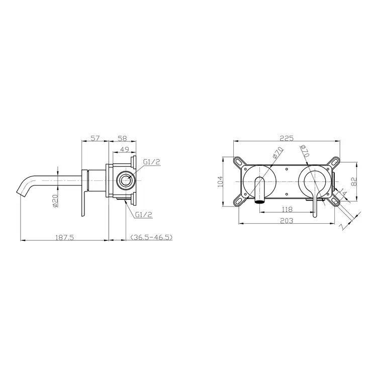 Miscelatore Lavabo Ad Incasso - Mirtak - Bianco Opaco - Linea Era - immagine 3