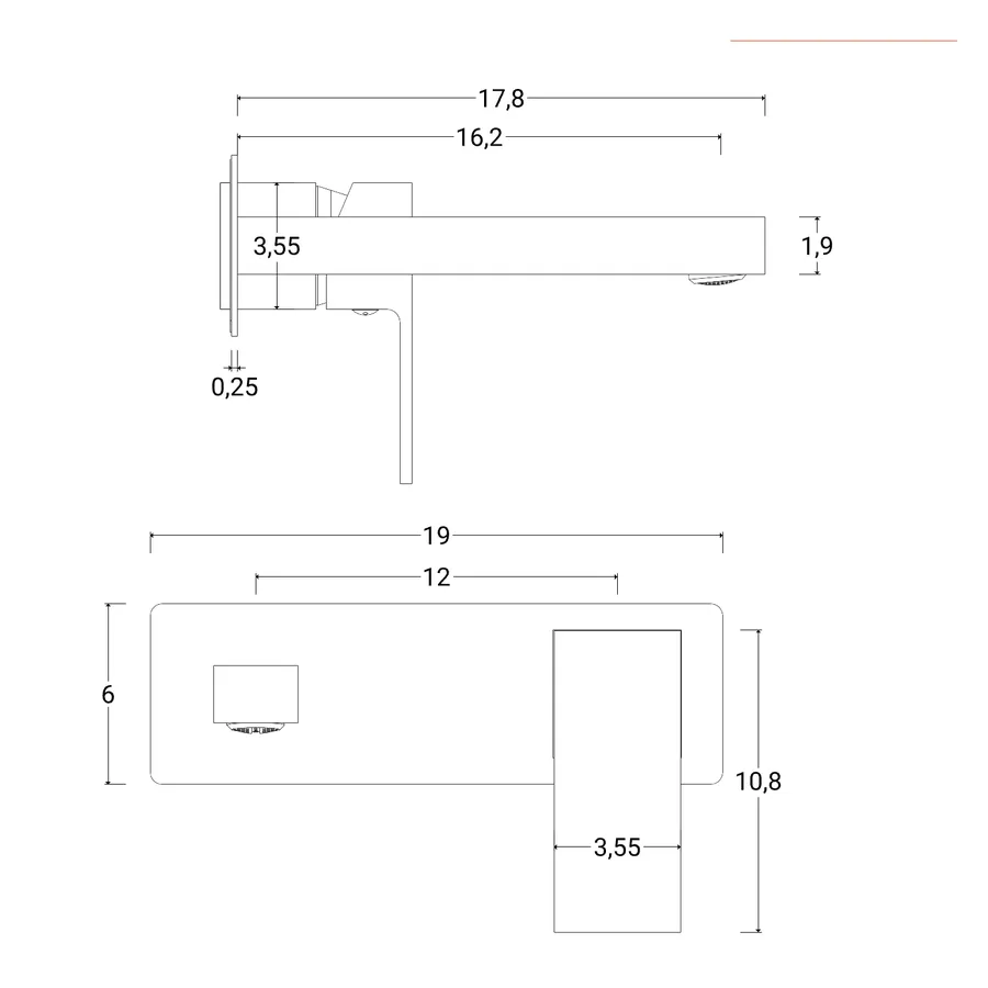 Miscelatore Lavabo Monocomando Ad Incasso - Mirtak - Nero Opaco - Linea Vega - immagine 2