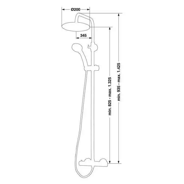 Colonna Doccia Termostatica A Parete Maxi-2 - Mirtak - Cromato - Linea Era - immagine 3