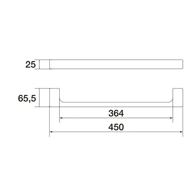 Supporto per asciugamani - Mirtak - Oro Satinato PVD - Linea Decua - immagine 3