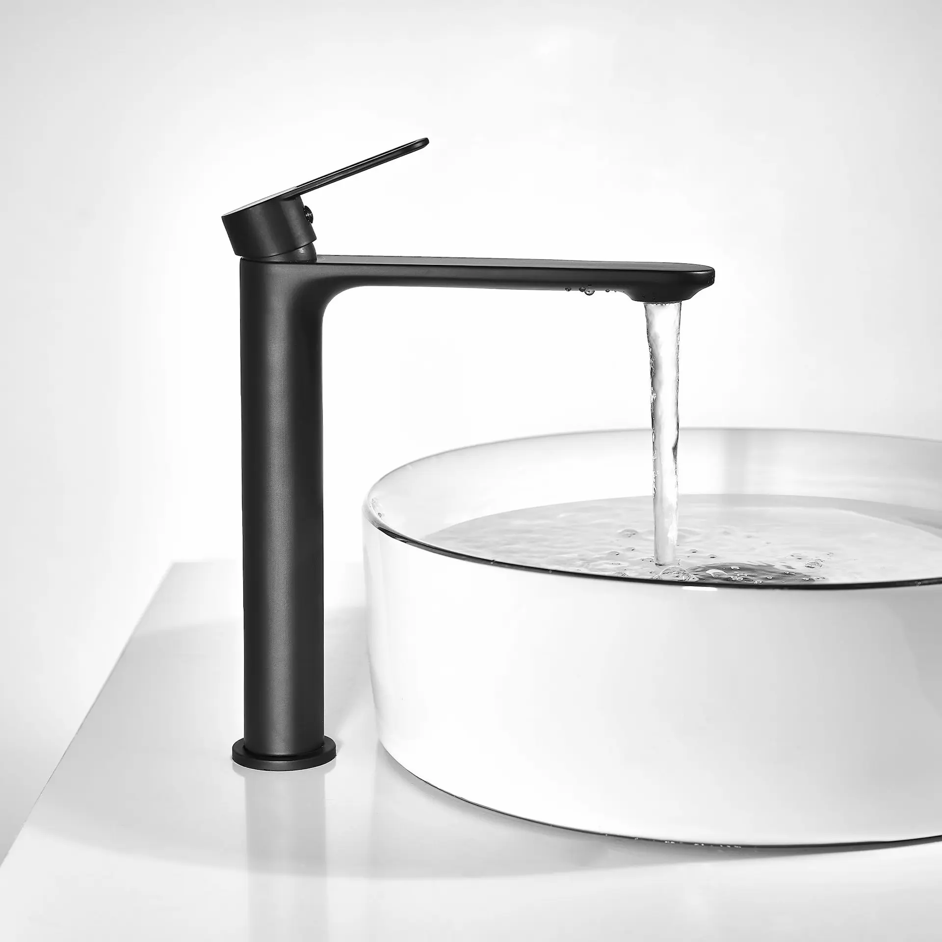 Miscelatore Lavabo Alto - Mirtak - Nero Opaco - Linea Maia - immagine 2