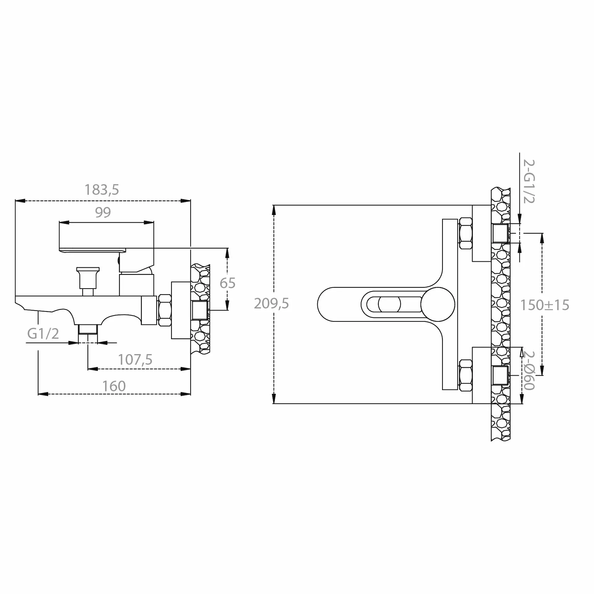 Miscelatore Vasca Monocomando - Mirtak - Cromato - Linea Maia - immagine 2