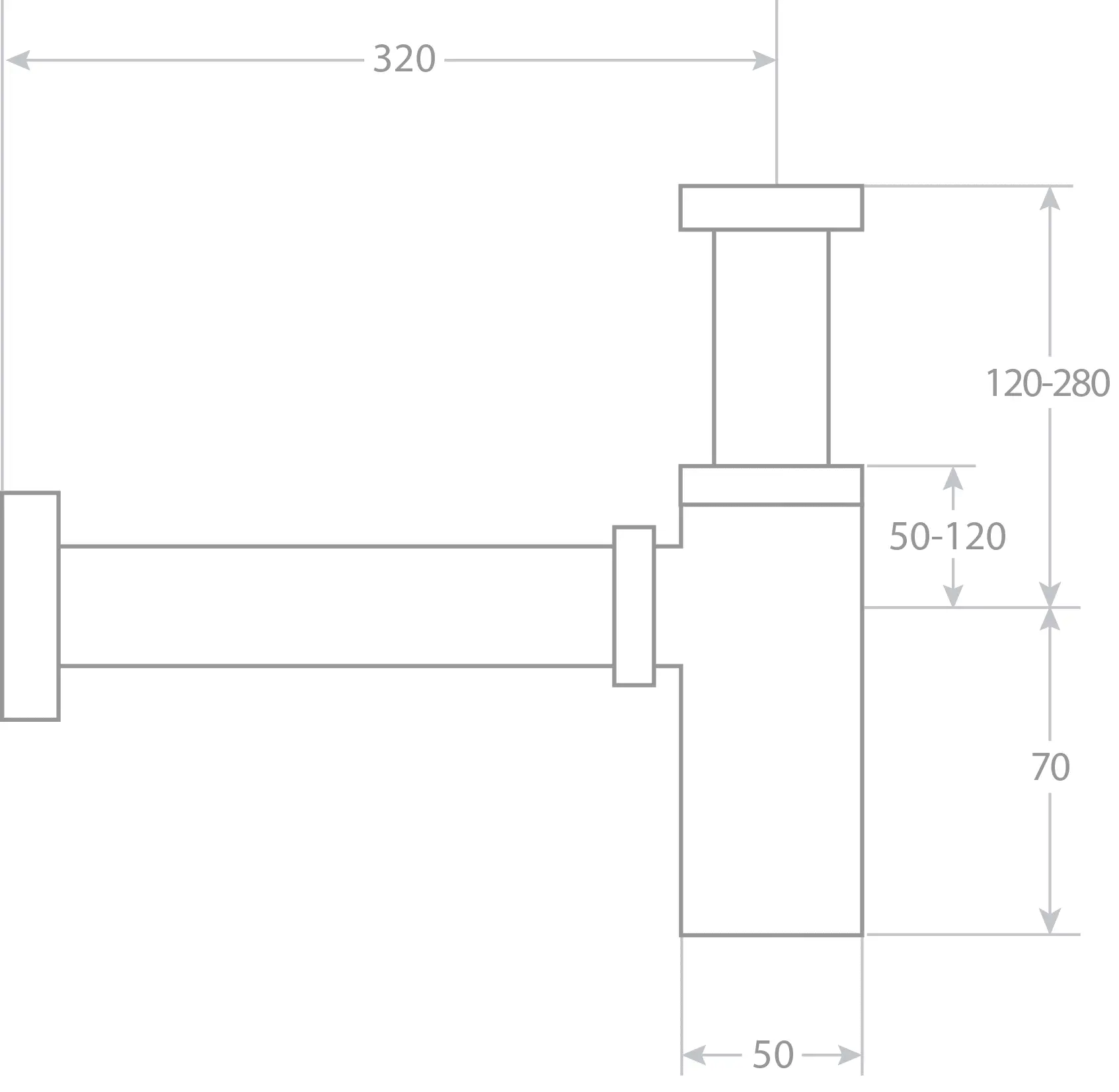 Sifone - Mirtak - Oro Satinato PVD - Linea Decua - immagine 2