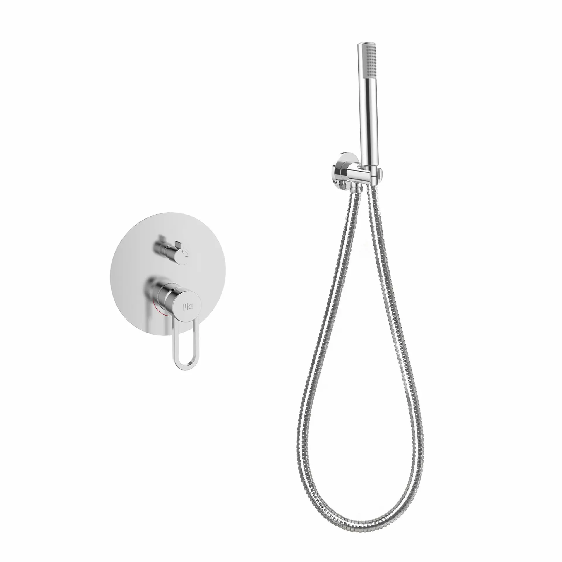 Set Doccia Ad Incasso Con Braccio A Parete (SET 2) - Mirtak - Cromato - Linea Maia - immagine 2
