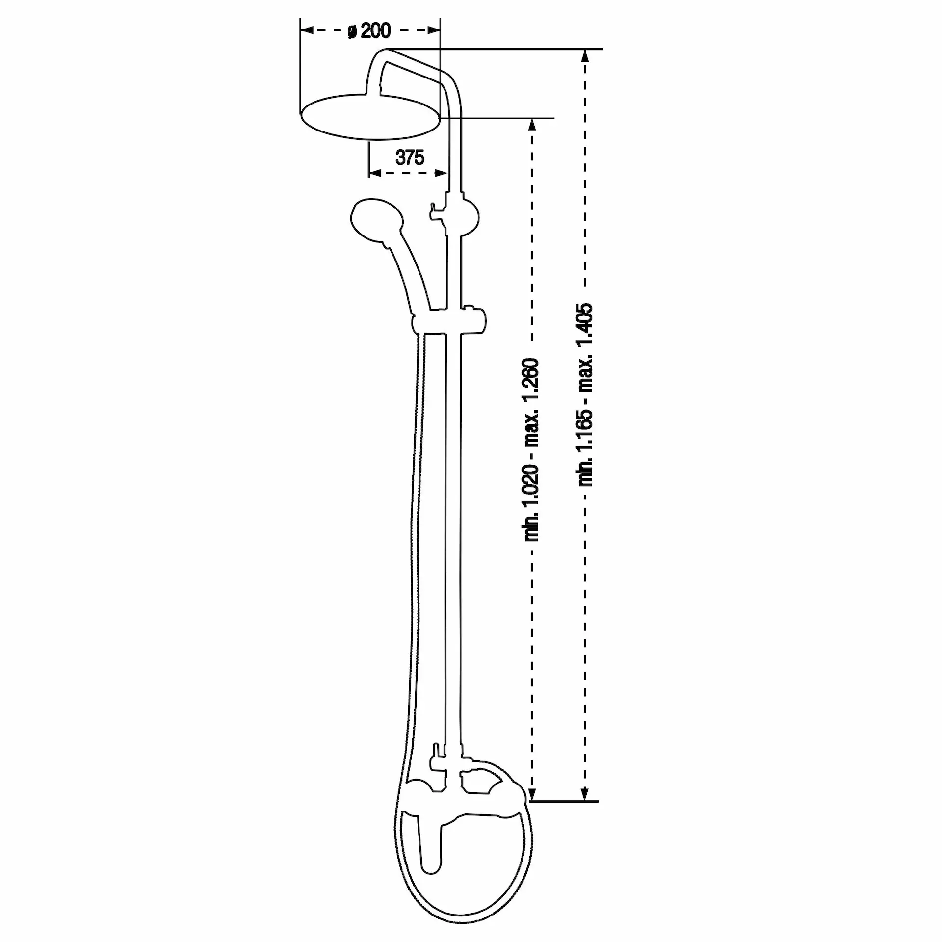 Colonna Doccia Monocomando - Mirtak - Cromato - Linea Neva - immagine 2