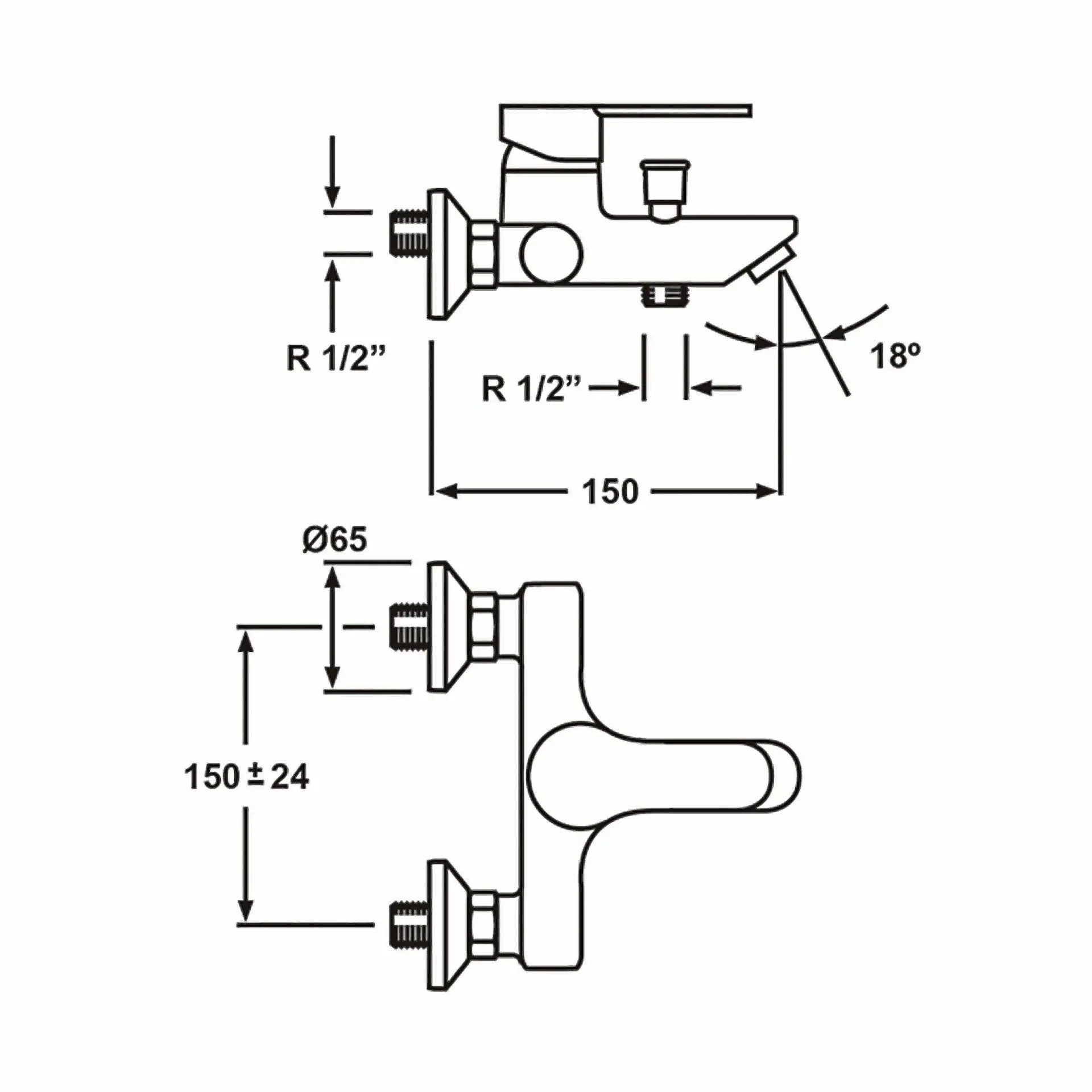 Miscelatore Vasca Monocomando - Mirtak - Cromato - Linea Navy - immagine 2